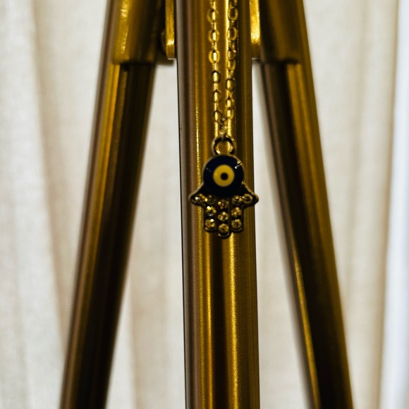 Blue Evil Eye Hand Pendant Necklace - Picture 5 of 5